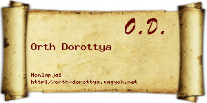 Orth Dorottya névjegykártya